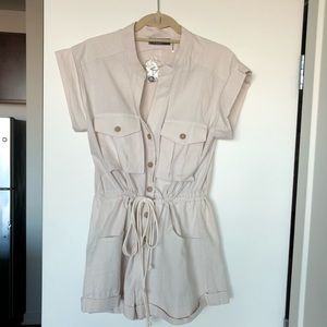 Vici Dolls - Khaki Button Up Romper